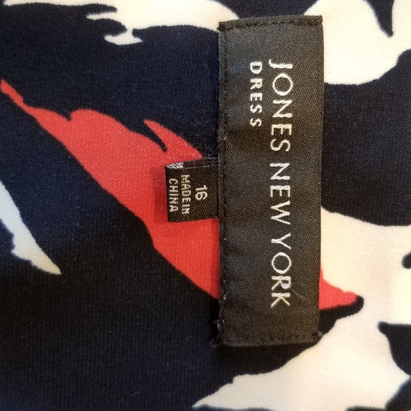 Navy & Orange Jones New York Dress EUC - Picture 11 of 15